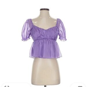 Thirty Thirty NWT Silkie Chic Lavender Women's Blouse sz Large